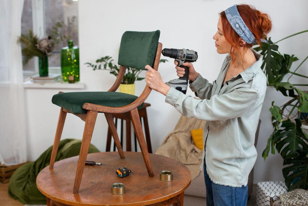 Women repair chair